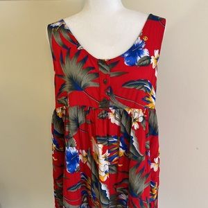 Hawaiian Print Dress